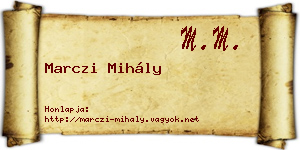 Marczi Mihály névjegykártya